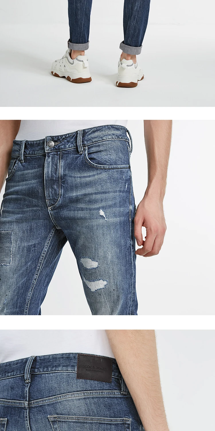 JackJones зимние мужские модные трендовые повседневные джинсы 218432515