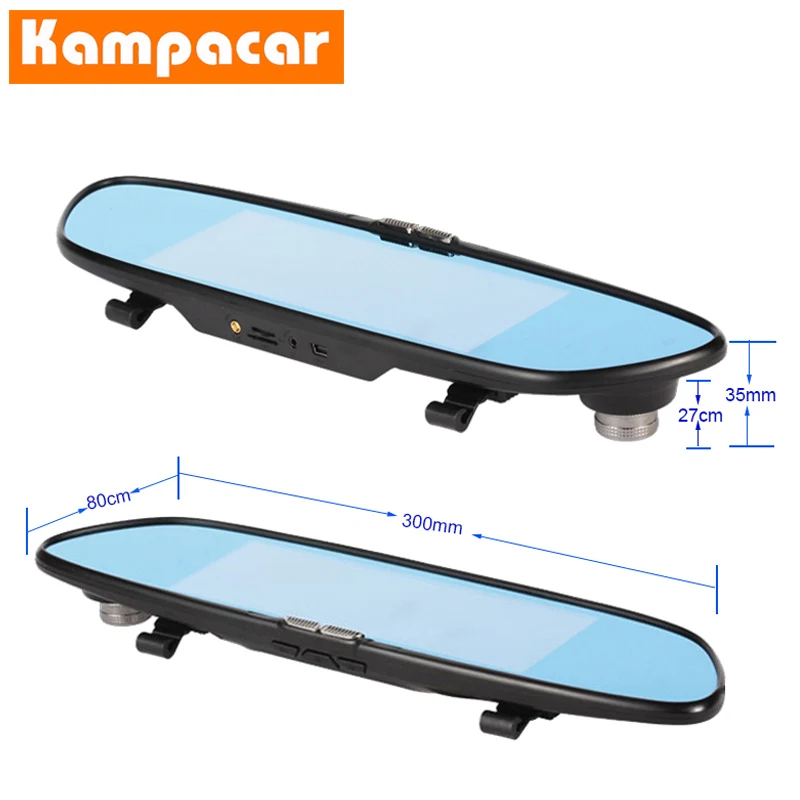 Kampacar HD Автомобильный видеорегистратор заднего вида gps 3g навигация трекер " зеркало навигатора камера Wifi видео рекордер для автомобиля Android навигация