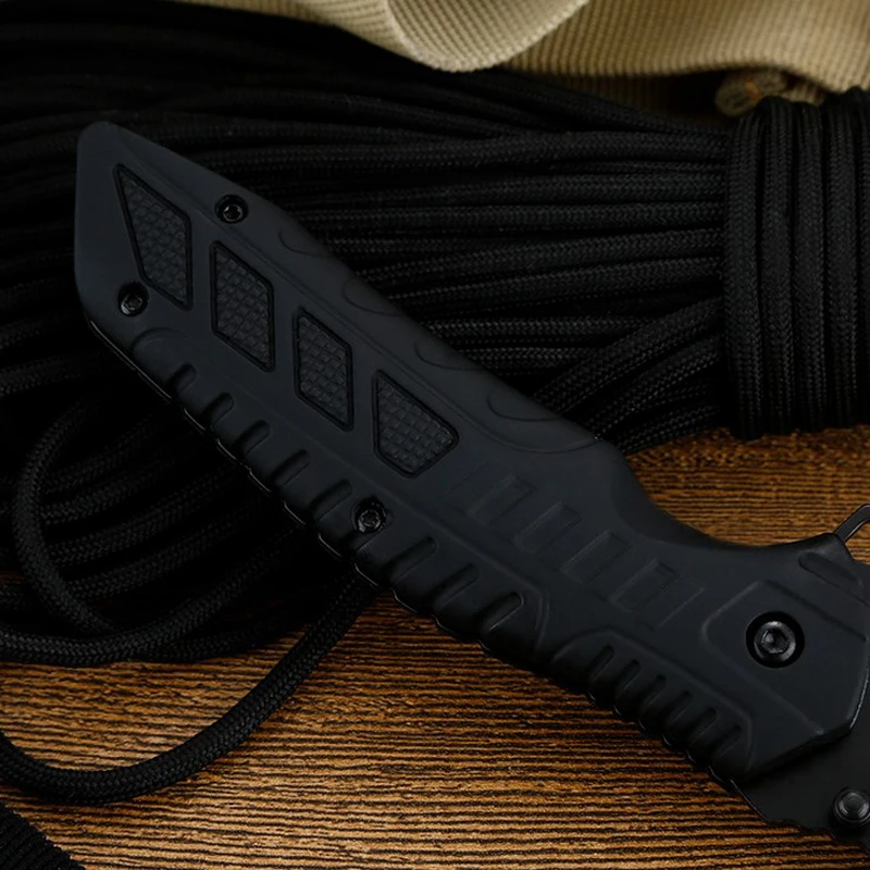 215 мм ABS высокой плотности ручка из волокна Тактический нож быстро открывающийся