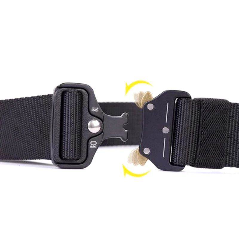 Уличный тактический ремень армейский нейлоновый поясной с металлической