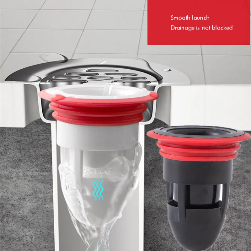 

Deodorant Floor Drain Core Bathroom Shower Strainer Plug Trap Siphon Kitchen Sink Seal Drainer Insect Prevention Plastic Core