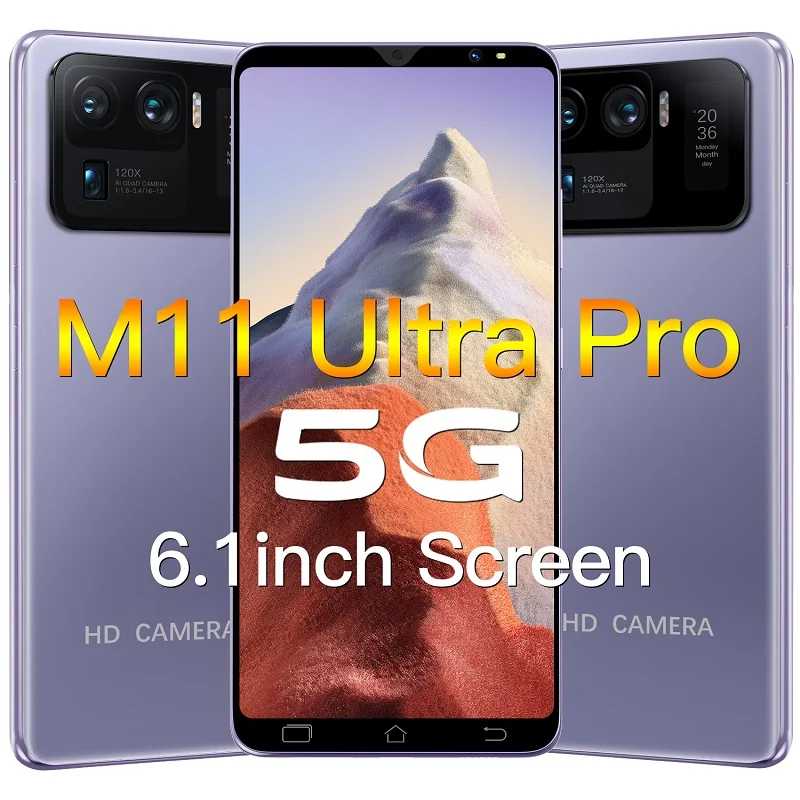 

SMARTPHONE MI11 URTAL PRO FULL SCREEN 6+128G 32.0 MILLION HD REAR CAMERAS 4800 MAH BATTEY SUPPORT 4G and 5G