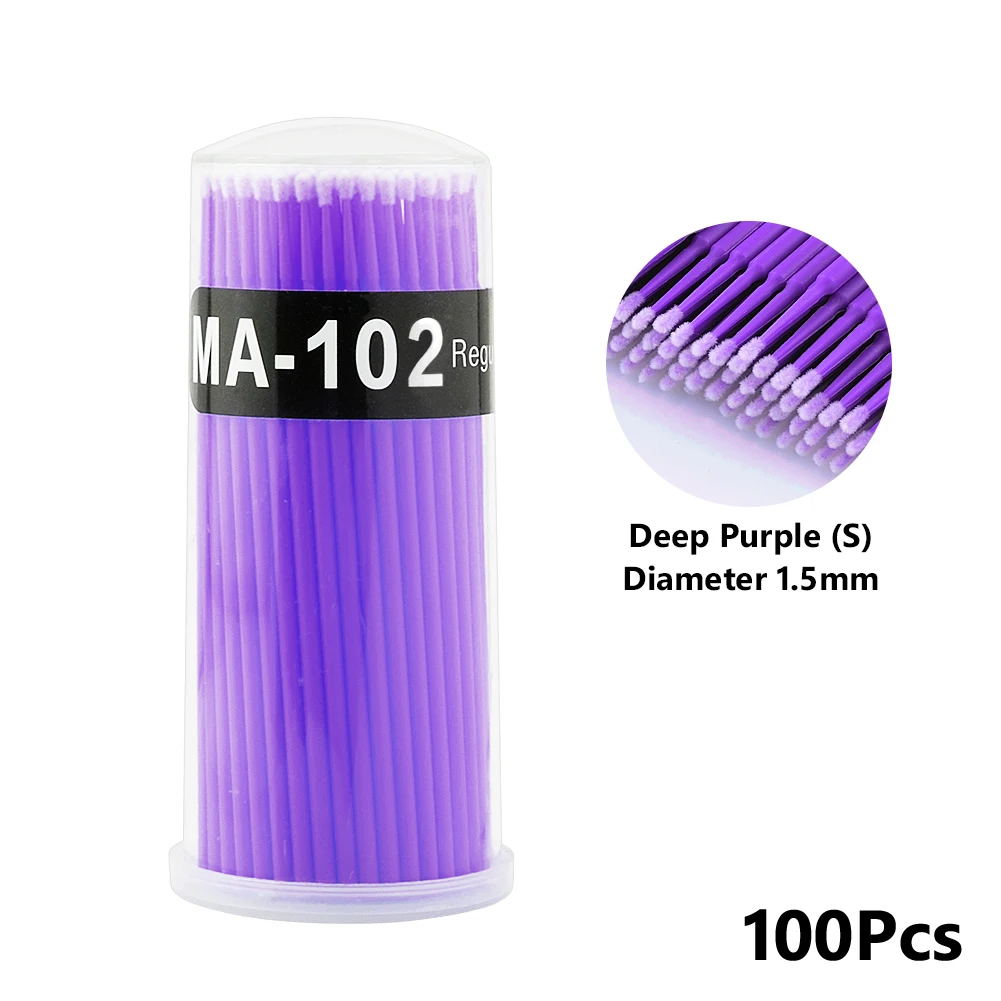 Deep Purple Bottle 100 шт одноразовые красочные ватные тампоны щетка для ресниц очищающий тампон горячее естественное приспособление для снятия ресниц комплект микрочипов татуировки - Цвет: Deep Purple Bottle