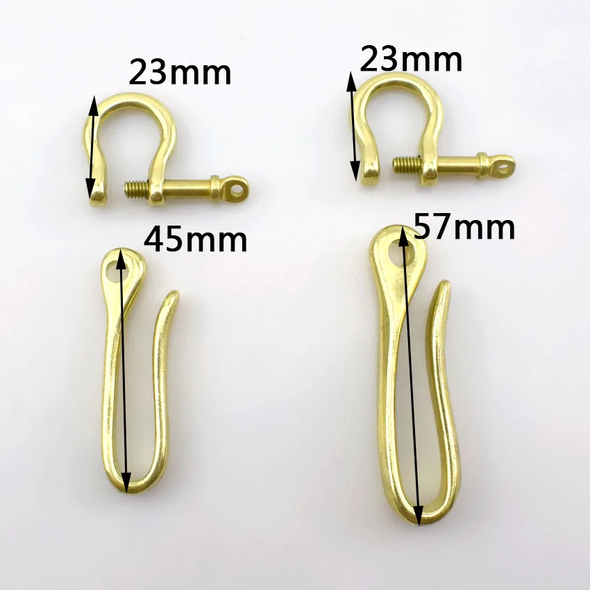 2 шт. латунь U Форма сумка пряжки Сережка D кольцо в виде застежки для логотипы