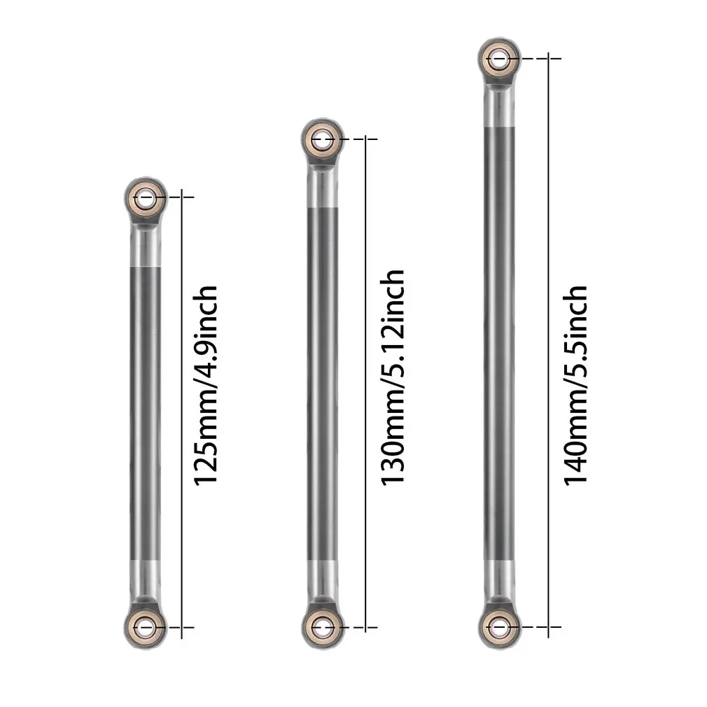

8pcs/lot Aluminum Alloy Link Rod Unassembled Kit 313MM Wheelbase for 1/10 RC Car Crawler Axial SCX10