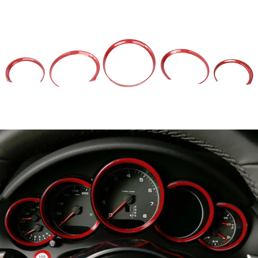 5 шт. декоративные кольца для приборной панели Porsche Cayenne 2011-2016 Panamera 2010-2015 |