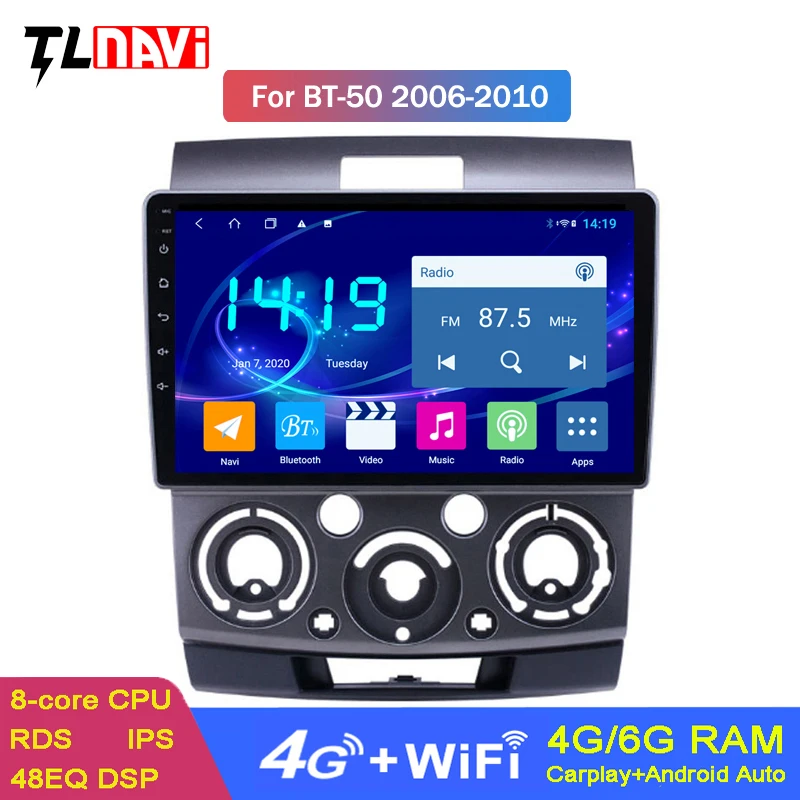 6G + 128G Android 10 Octa Core автомобильный Dvd видеоплеер для Mazda BT 50 BT50 2006 2011 годы
