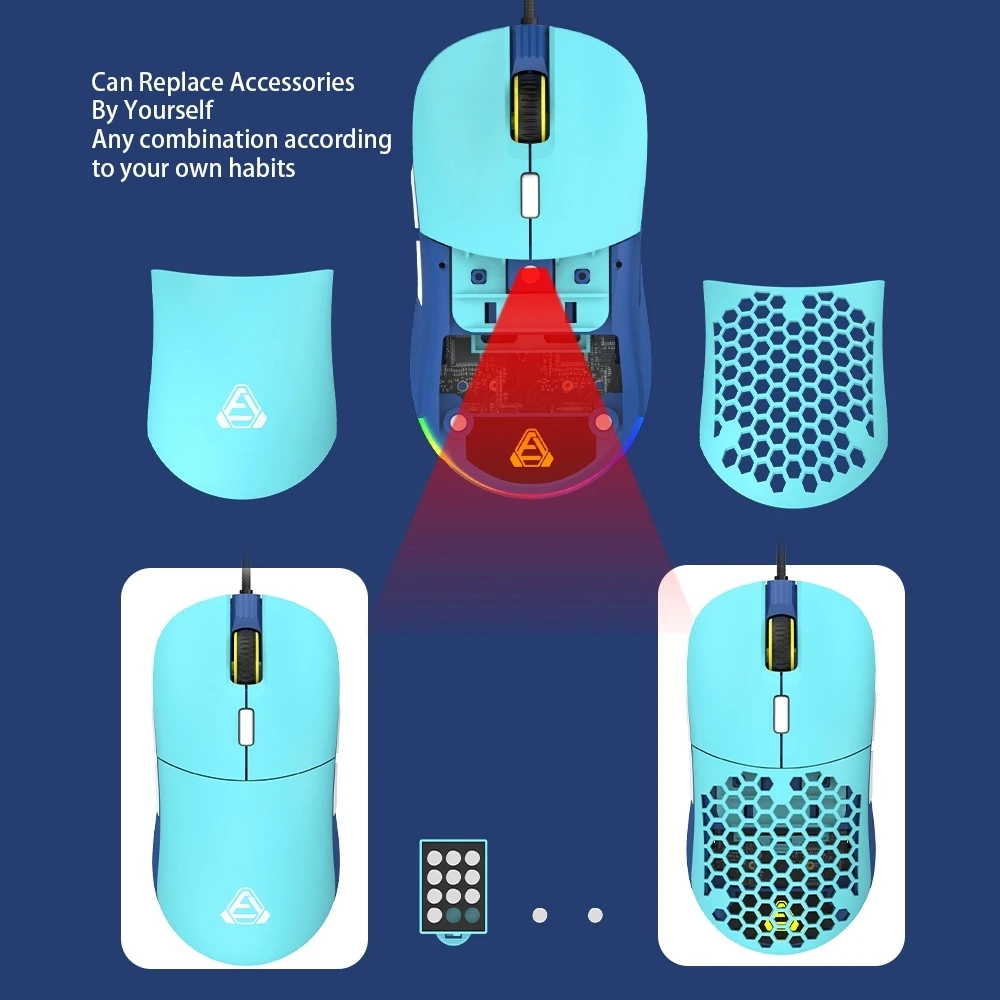 

Мышь игровая с подсветкой RGB, 16000DPI, с программируемыми кнопками