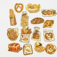 30 pcs pack hello breads pvc golden glitter decorative sticker hand account kitchen bags decoration label stickers