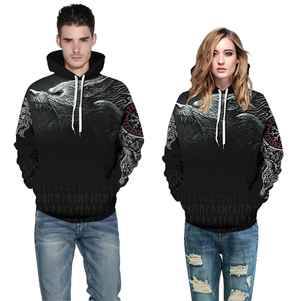 

Dropship Sweatshirts Men/Women Hooded Tracksuit Tops Print Horrible Dragon 3D Hoodies Hoody Pullovers YXQL9101