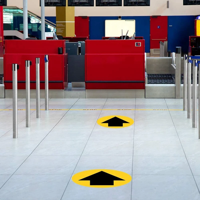 10 шт. световые указатели знак пол наклейки для очереди руководство аптека банк