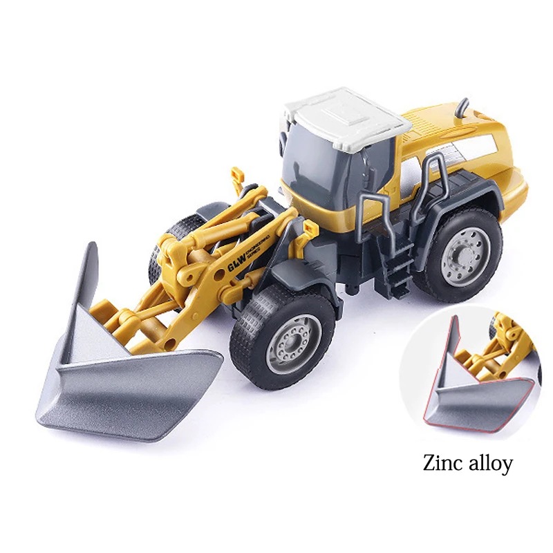 

1:55 Alloy Tractor Car Toy Model Forklift Excavator Dump Truck Crane Engineering Metal Plastic Diecast Classic Vehicles Gift Kid