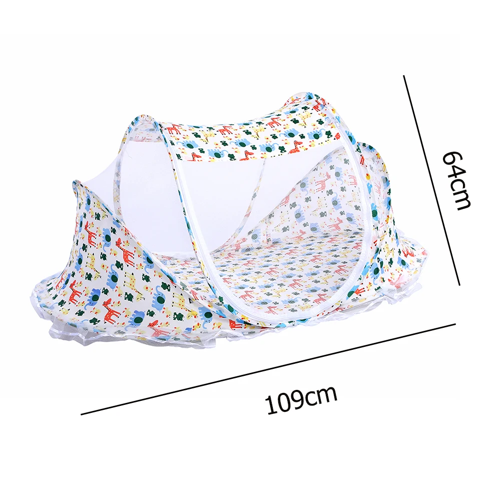 

Portable Cartoon Elephant Printed Foldable Summer Baby Mosquito Net Toddler Anti-Insect Bed Mesh Net Travel Tent