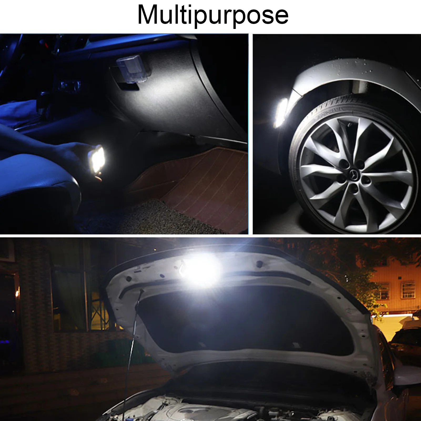 

Car LED Indoor Rear Compartment Car Ceiling Lamp Induction Trunk Cargo Area Light Rear Reading Car Interior Lighting Accessories