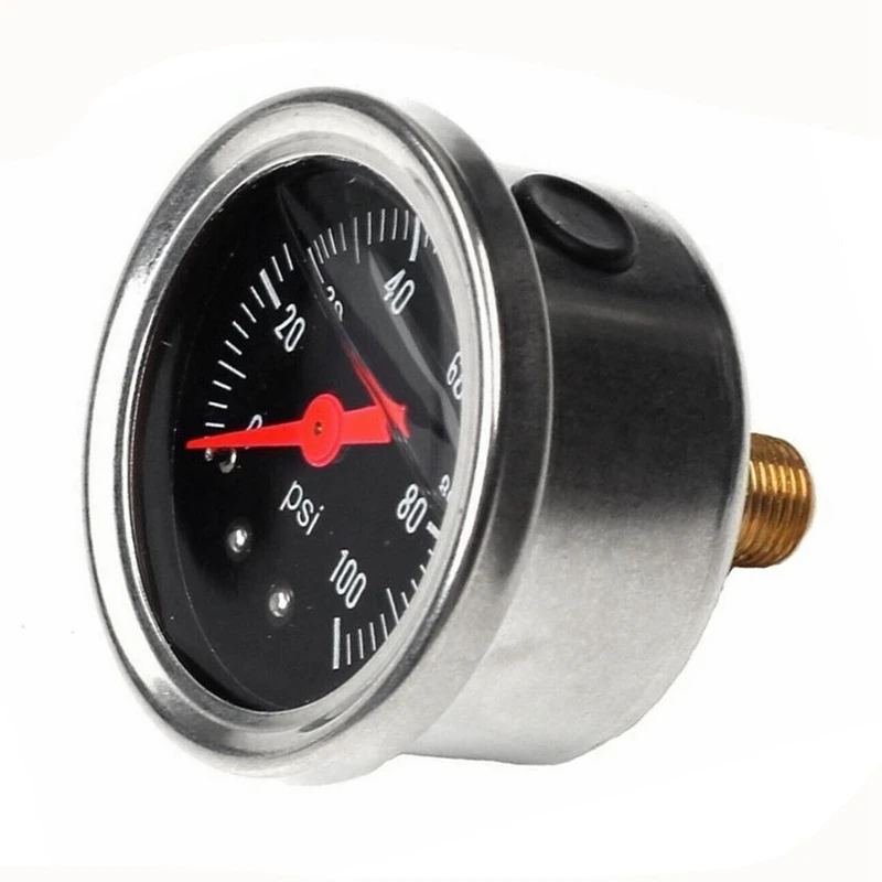 Черный Регулируемый регулятор давления топлива 0-100 Psi универсальный манометр