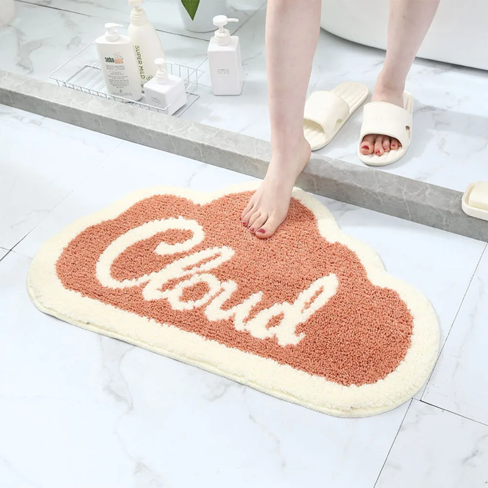 

Simple Bathroom Non-Slip Mat, Microfiber Flocking Bath Mat, Thick Plush Bathroom Carpet, Absorbent Non-Slip Foot Mat, Door Mat