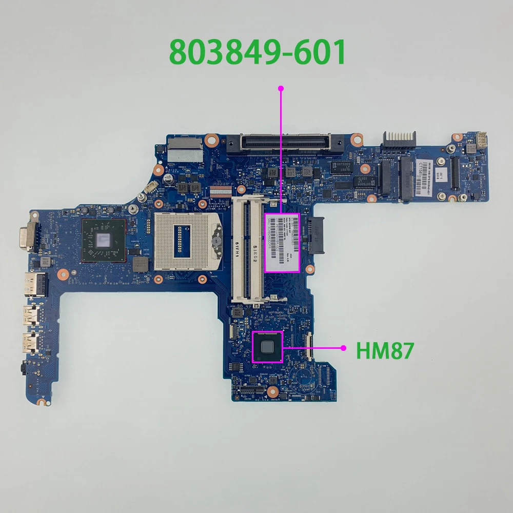 Genuine 803849-601 803849-001 803849-501 HM87 Laptop Motherboard Mainboard for HP ProBook 640 G1 NoteBook PC