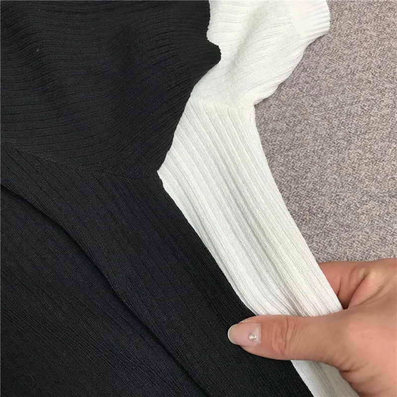 

Luxury Brand Designer Knitted Cardigan for Women Vintage V Neck Contrast Color Zipper Knitted Sweater