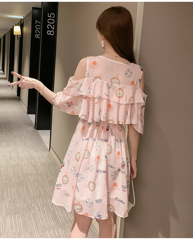 Летнее платье для беременных с цветочным принтом шифоновая одежда грудного