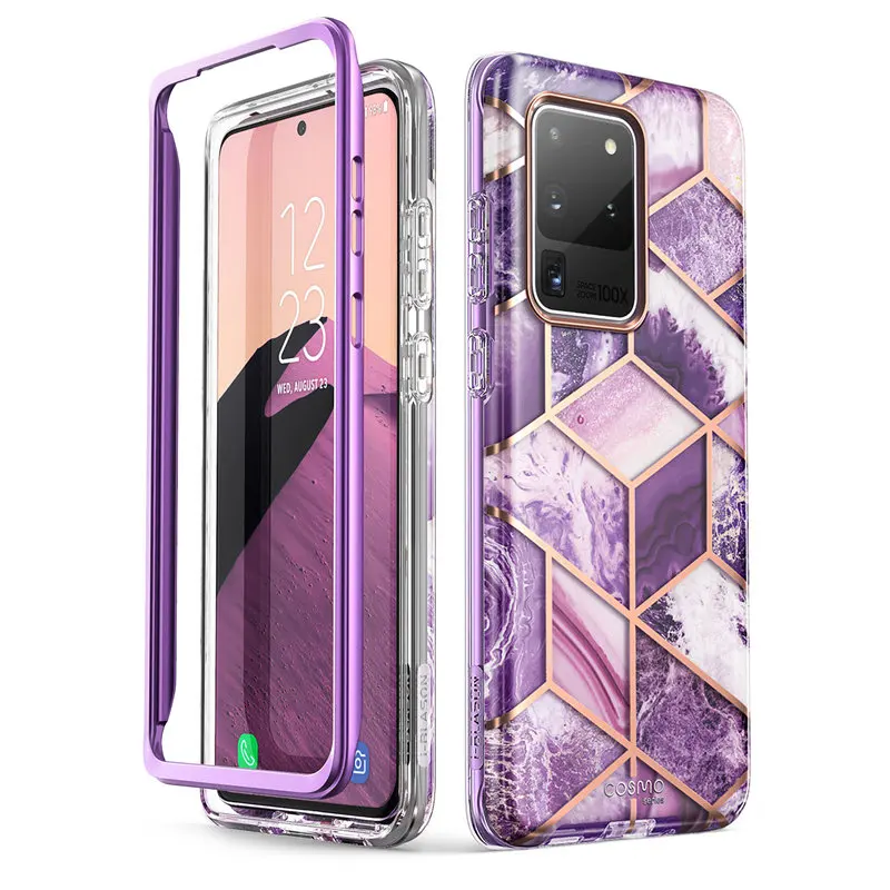 

I-BLASON Cosmo For Samsung Galaxy S20 Ultra 5G Case Full-Body Glitter Marble Bumper Cover Case WITHOUT Built-in Screen Protector