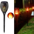 Светодиодная Солнечная энергия мерцающее пламя свет 967251 светодиодов Солнечная лампа водонепроницаемый открытый пейзаж украшения сада лампа