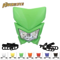 motorcycle headlight headlamp motorbike head lamp mask refires 35w 12v 4wd fit for klx450 250 dirt bikes motocross