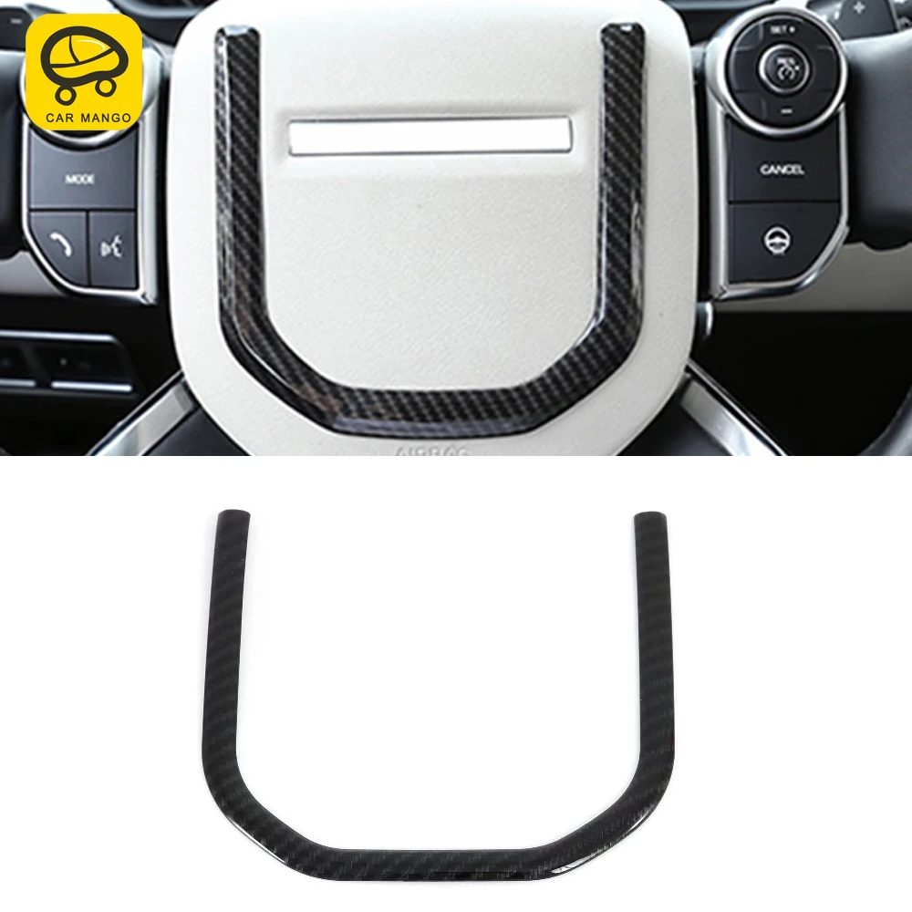 

CarMango для Range Rover Evoque 2018-2021 автомобильные аксессуары кнопка рулевого колеса отделка крышка рама Наклейка ABS углеродное украшение