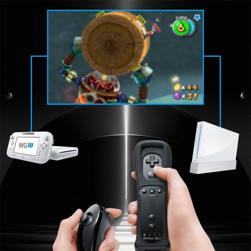 Беспроводной Bluetooth совместимый геймпад для Nintendo Wii пульт дистанционного