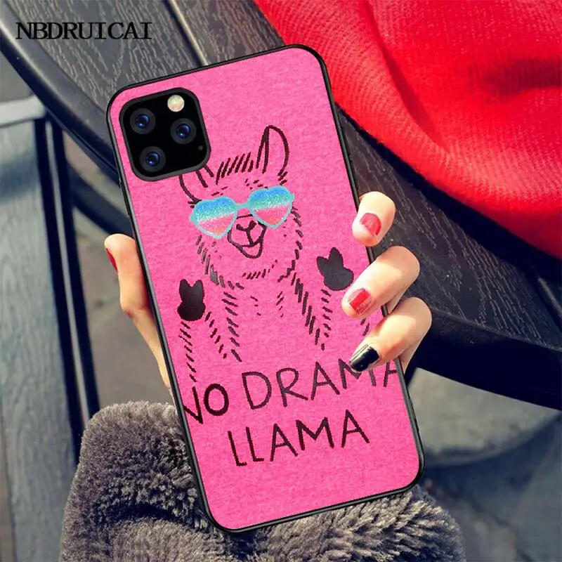 Чехол для телефона PENGHUWAN No Prob Lama Llama Alpacas черный чехол из ТПУ с корпусом iPhone 11 pro XS MAX