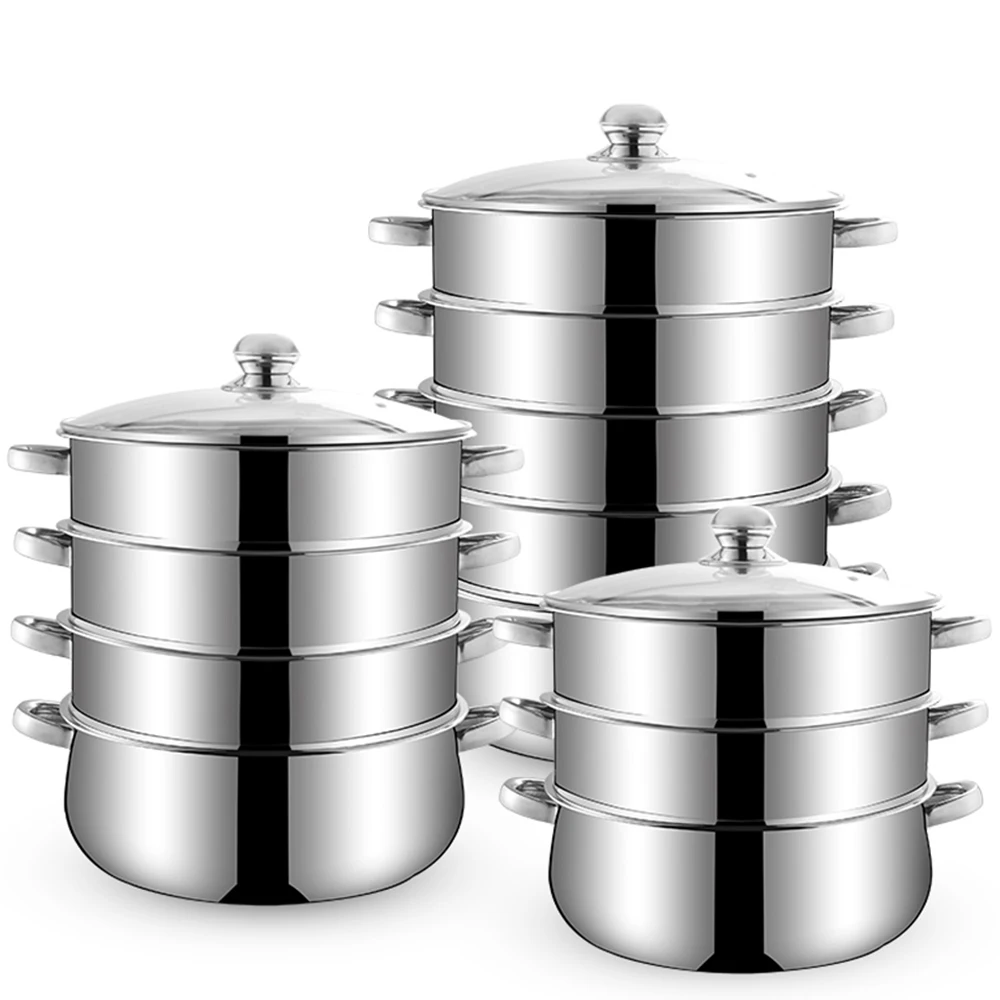 Пароварка на 10 45 литров 3 5 уровней из нержавеющей стали|Пароварки| |