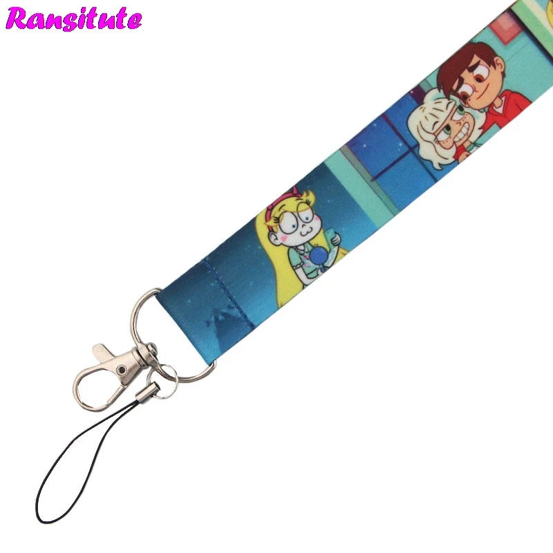 Ransitute Star vs the Forces of Evil keys ID Card, ремешок для мобильного телефона в тренажерном зале, usb-держатель для бейджа, сделай сам, ремешок для телефона R533