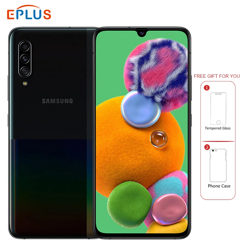 Samsung 5G Мобильный телефон Galaxy A90 Snapdragon 855 8 ГБ 128 A9080 6 7 &quot48MP Тройная камера 4500 мАч NFC