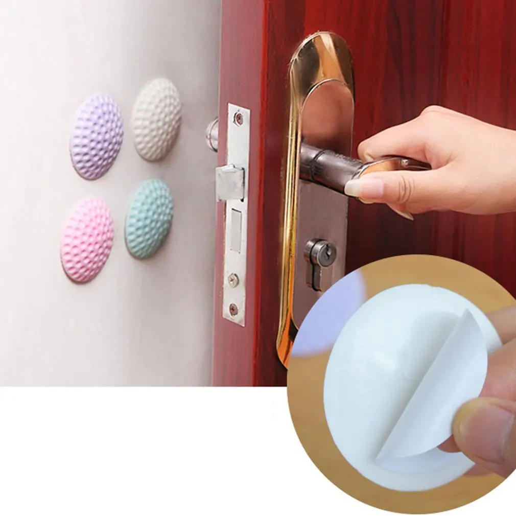 Barra de puerta silenciosa para el hogar, parachoques de goma con dise&ntilde;o de Golf, bloqueo de puerta, almohadilla protectora, pegatinas de pared, 1 unidad-4