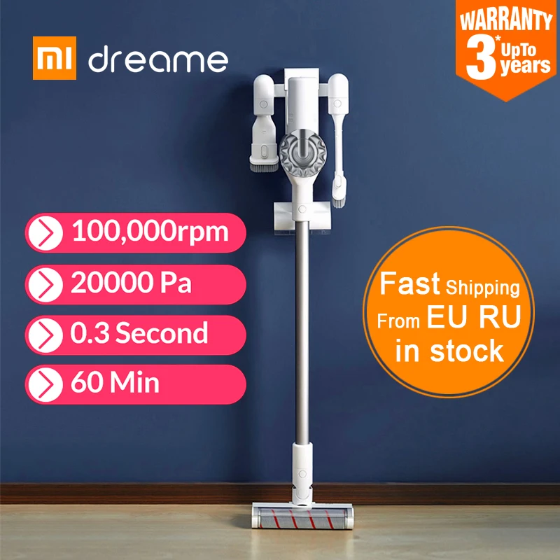 XIAOMI MIJIA Dreame V9 Pro ручной пылесос для дома автомобиля беспроводной 20000Pa Циклон всасывания Многофункциональный подметальная щетка