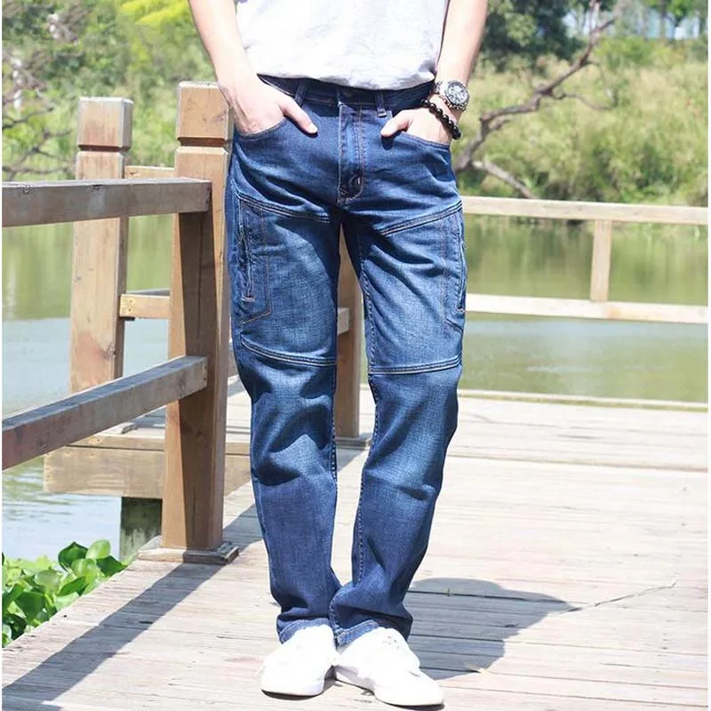 

Повседневные мужские джинсы, Новые Сезоны, Модные свободные мужские длинные брюки, мужские брюки 327 #