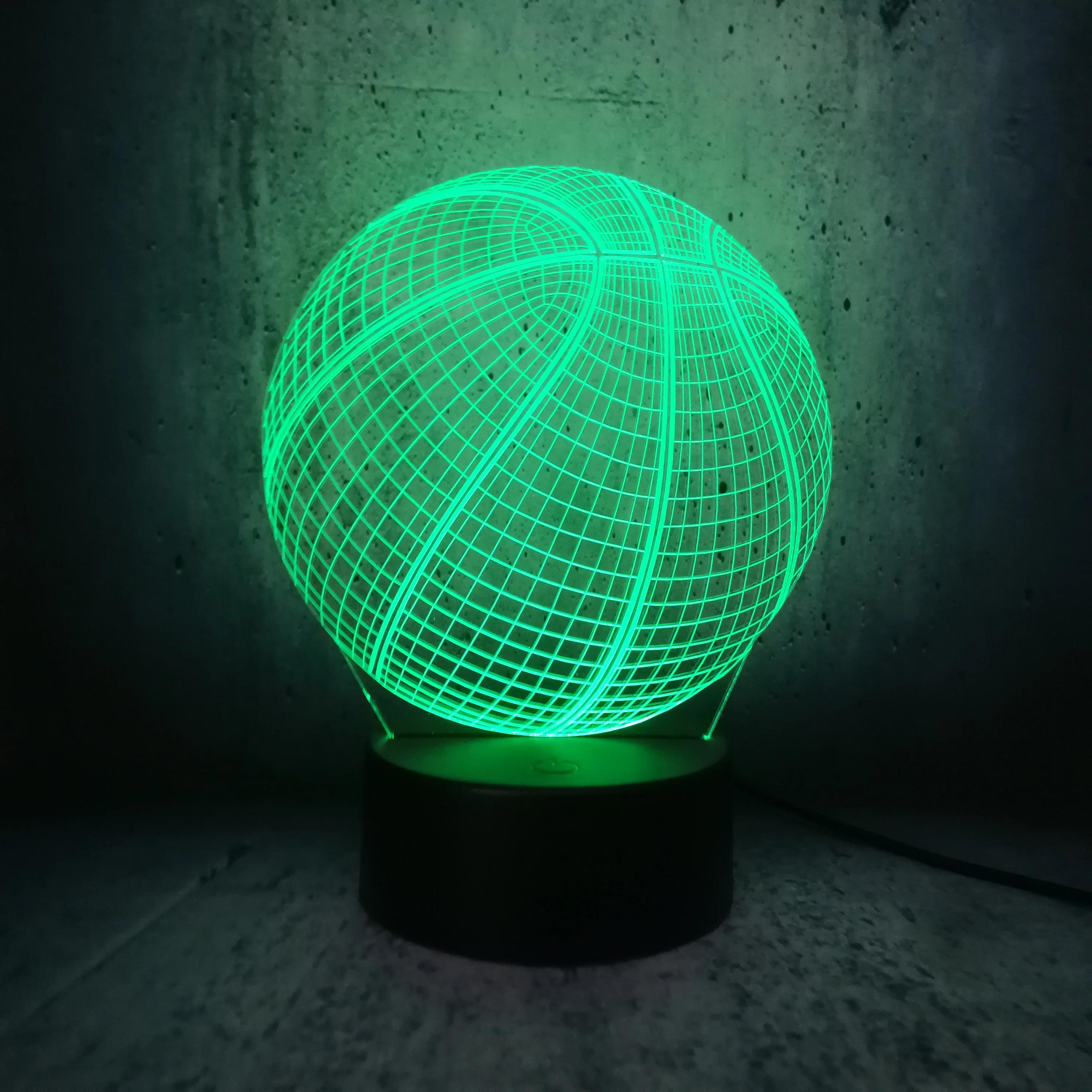 Новинка спортивный стиль баскетбол 3D USB светодиодная лампа сенсорный пульт