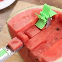 2021 new watermelon slicer stainless steel windmill design home kitchen gadgets cut watermelon salad fruit slicer shred tool