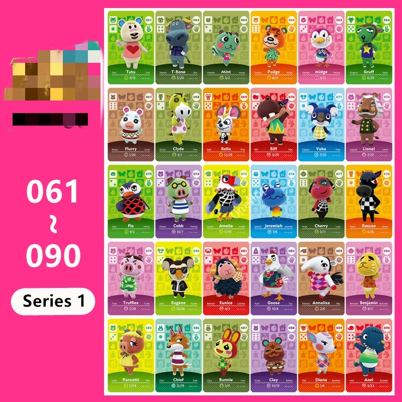 

Animal Croxxing NO.061~090 Series 1 Hot Villager Amxxbo Animal Card For NS NFC Games New Accessories