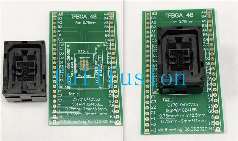 BGA48 0 75 мм Шаг IC Тесты гнездо посылка Размеры 9x11 CSP48 программирования адаптер