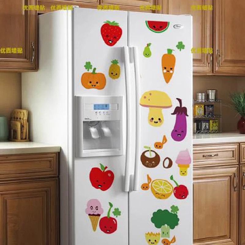 Самоклеящиеся настенные наклейки на дверь кухонного шкафа милые Мультяшные