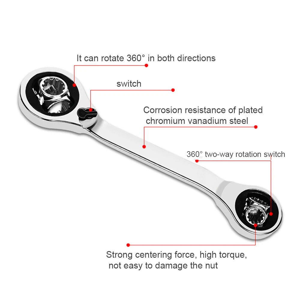 Высококачественный ключ с храповым механизмом 52 в 1 многофункциональный