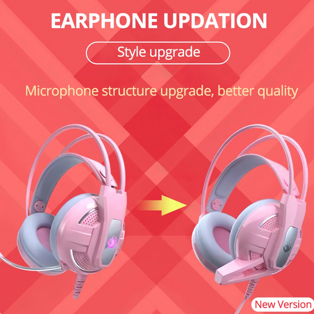 

Mechanical Gaming Sets Keyboard Mouse Headset Combos Cute Pink Mechanical Teclado 3200 DPI Optical Mouse Headset for PC Gamer