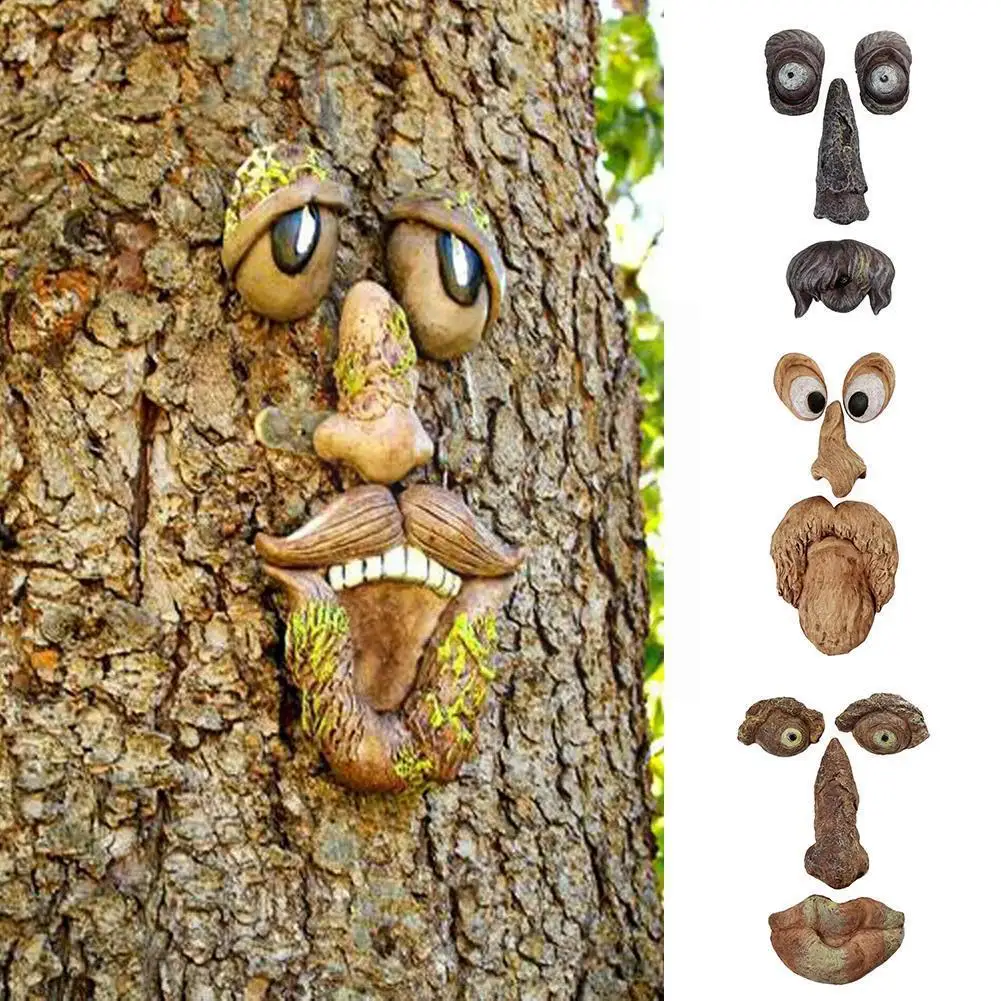

Old Man Tree Hugger Garden Art Outdoors Tree Funny Sculpture Man Monsters Old Bark Face Whimsical Face Garden Decoration Tr H3l2