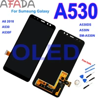amoled 5 6lcd display for samsung galaxy a8 2018 lcd a530 a530f a530ds a530n sm a530n touch screen digitizer assembly replace