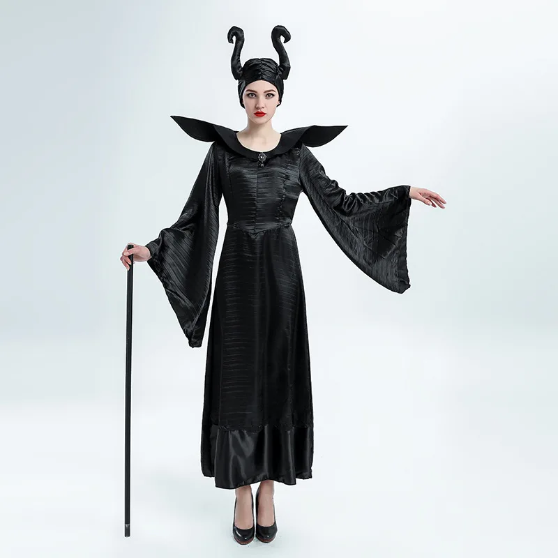 

Dark Women's Witch-Halloween Sleeping Curse Queen Cosplay Costume Bar Party Cosplay Uniform halloween costumes for women