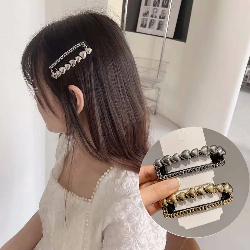 

1PC Metal Flower Heart Shape Hair Pins for Girls Women Vintage Hair Clips Punk Party Hairwear Fashion Hair Accessories
