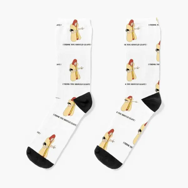 

Hot Dog Car Crash I Think You Should Lea Crew Socks Mens Best Ankle Knee High Women Black