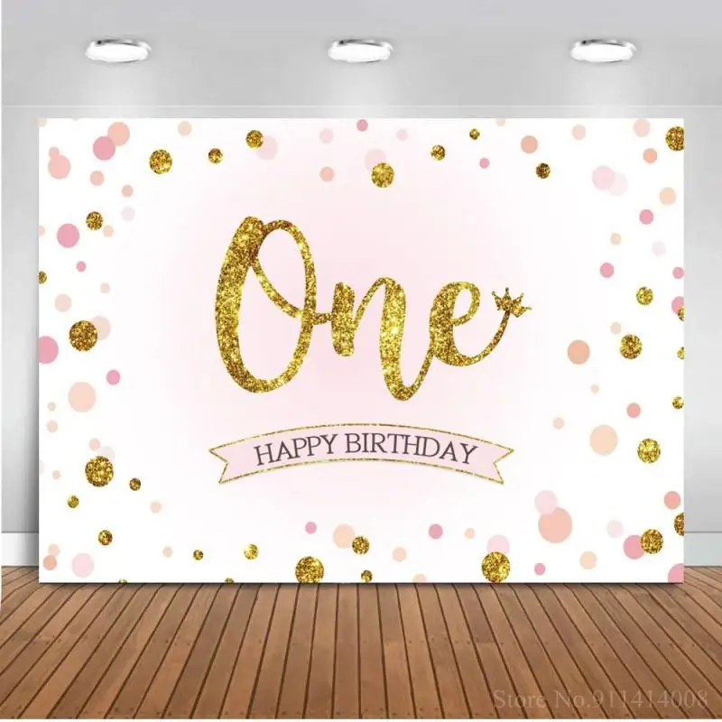 

Фон для фотосъемки новорожденных с блестками в горошек, один, два, три дня рождения