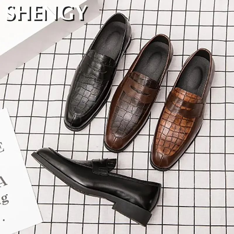 Men's Casual Shoes Fashion Elegant Office Men Banquet Wedding Luxury Formal Gentleman For Large Size 38-48 | Обувь