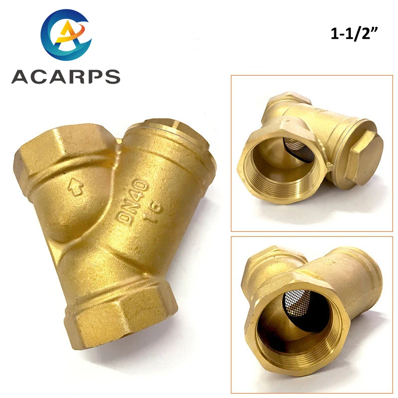 1/2 &quot3/4&quot 1 &quot2&quot 3 &quot4&quot латунный Y-образный фильтр с внутренней резьбой